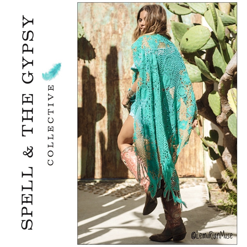 Rare Spell & The Gypsy Crocheted Mermaid Coat Duster One Size